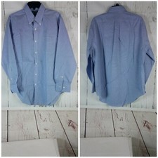Lauren Ralph Lauren Classic Fit Blue Button Down L/S Dress Shirt 16.5