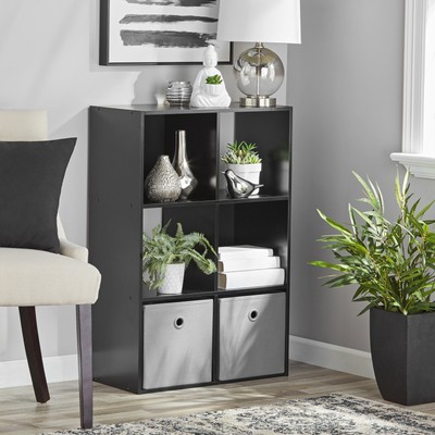11'' 6-Cube Storage Organizer, Black, White, Spring Pine, Espresso