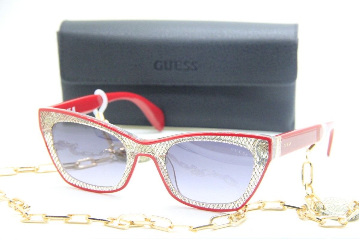 NEW GUESS GU 7873 69B RED GOLD AUTHENTIC SUNGLASSES W/CASE  display picture 1