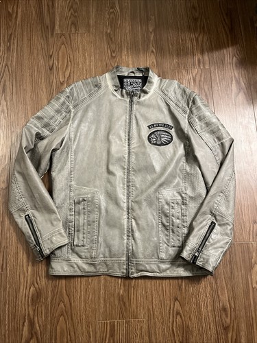 Leather Jacket Men's L / AC Motor Club 
