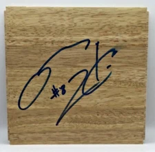 Mike Sweetney autograph signed 6 by 6 inch parquet floorboard KNICKS FLOOR 2