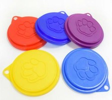 5PCS Pet Cat Dog Food Storage Can Covers Reusable Durable Storage Lids US SHIP