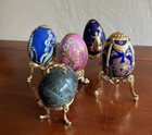 Franklin Mint Collector's Treasury of Eggs Figurines Lot of 5 One Marble