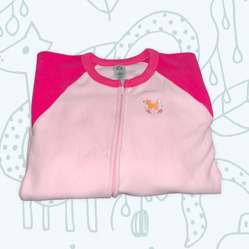 Gerber Baby Girls' Blanket Sleeper, Pink Fox, 4 Toddler- New - No Tag - Imagem 2 de 2