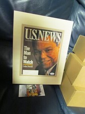 Colin Powell Signed US News Magazine Cover with Matte JSA Certified 