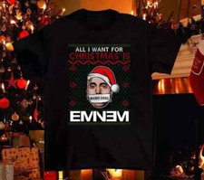 Merry Christmas Eminem Ugly Xmas for You Black All Size Gift T-Shirt S-4XL