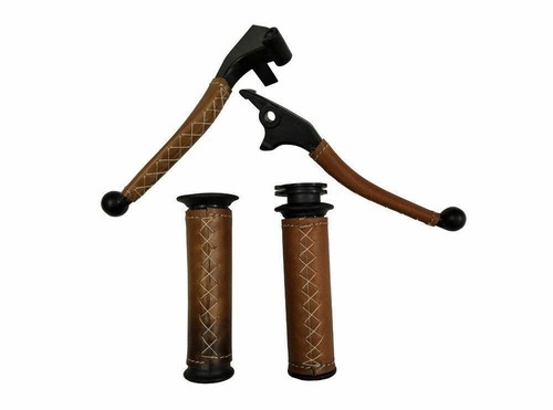 Protection Pour Levier De Frein Vélo - Marron, 85 Mm, Style Vintage Pour Fixie - Caoutchouc, Fabriqué En France