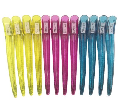 12pcs Transparent Sectioning Duckbill Hair Clips Styling Hairdressing 