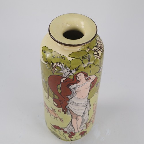 Vaso psiche ceramica Beardmore Art Nouveau Margaret Thompson h25 cm circa 1900 - Foto 7 di 9