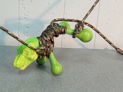RARE HANDCRAFTED MICRO Mini T-REX Roping Dummy w/ PAIR of ROOSTER CROWS LARIETS