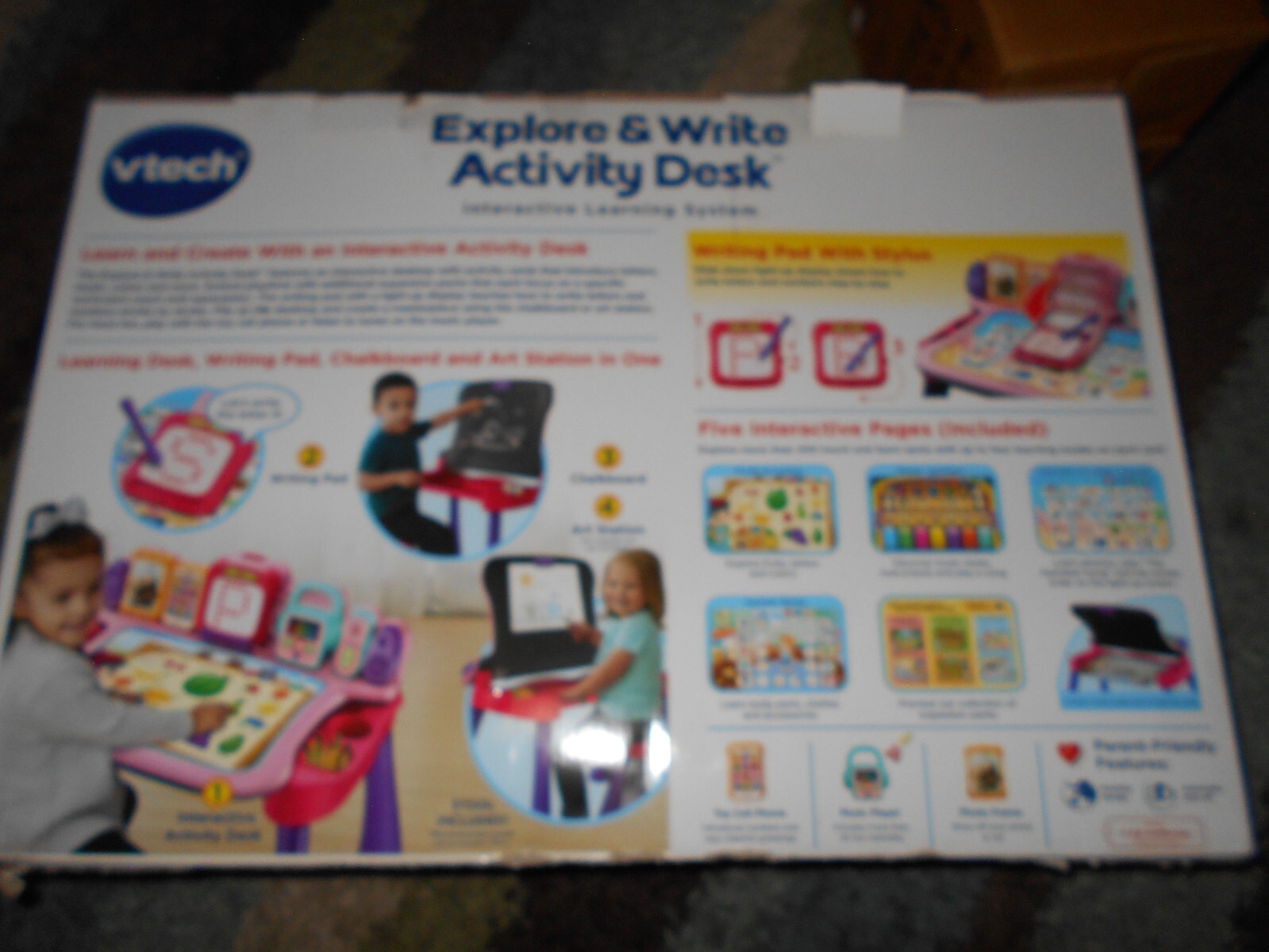 VTech Explore Write Get Ready for School Learning Activity Desk Stool ...