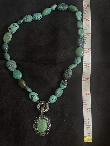 Carolyn Pollack Chunky Turquoise & Sterling Necklace Papers + Box - Picture 6 of 7