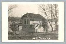 "Foster's Point-o-View" Lakeside Vacation House RPPC Antique Photo Postcard~30s