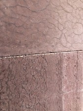 Terrassenplatten Marmor  Rot  Getrommelt 40x40cm  1 Musterst&uuml;ck