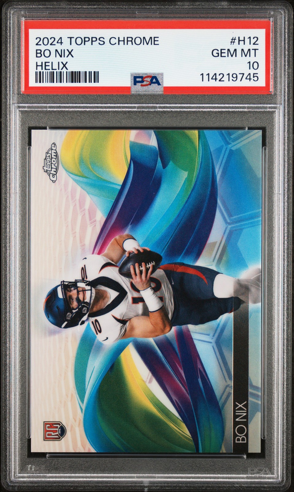 2024 TOPPS CHROME HELIX #H12 BO NIX PSA 10
