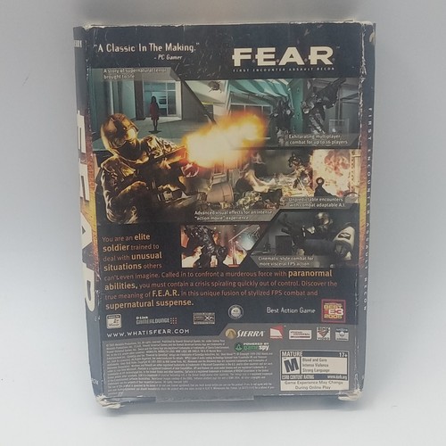Fear First Encounter Assault Recon PC CD Rom Big Box CIB 5 Discs Manual Untested - Picture 14 of 14