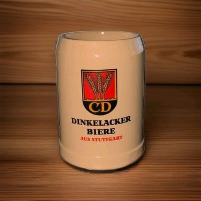 Dinkelacker Stuttgart Germany Breweriana Beer Stein Mug 0.5L Ceramic
