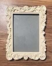 Laura Ashley Self Standing Picture Frame 4x6 / 8x6 Off White Ornate Design