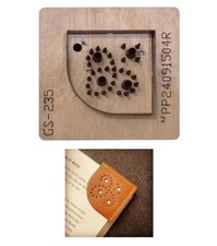 Bookmark Punch Leather Cutting Die, Smooth Wood Base Metal Cutter