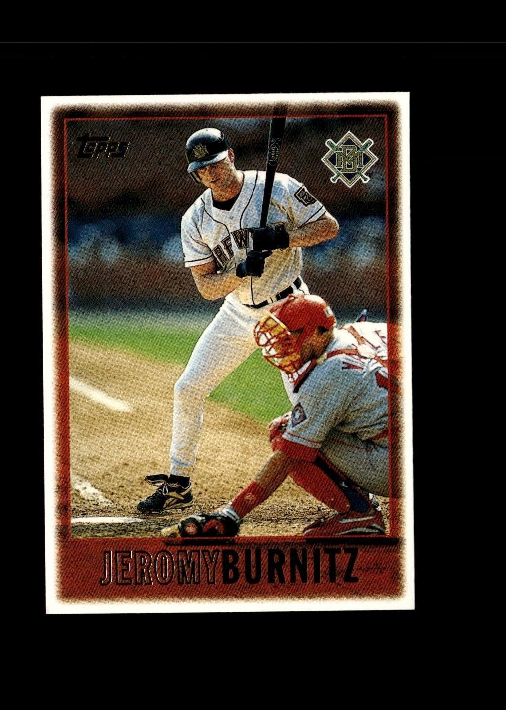 Jeromy Burnitz 1997 Topps Baseball Card #475 Milwaukee Brewers