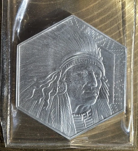 10 ounce silver Apmex minted, buffalo, Indian hexagon