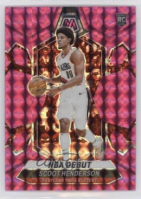2023 Panini Mosaic NBA Debut Pink Prizm /149 Scoot Henderson #255 Rookie RC 5cb