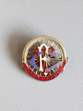 Ancienne Broche Émaillée Insigne Touring Club De France Vétérans Tourisme 