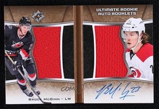 2015-16 Ultimate Collection Rookie Booklet Relics 15/99 Brock McGinn Auto 10ea