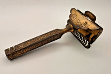Antique Art Deco Ever Ready Brass Single Edge Safety Razor Shaver Made in USA