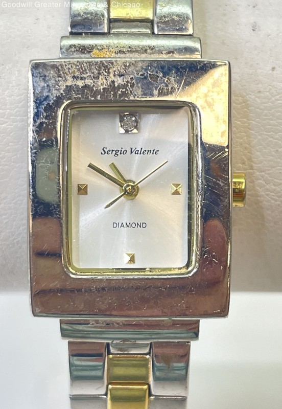 Sergio Valente Two-Tone Stainless-Steel Back Watch 30.1g