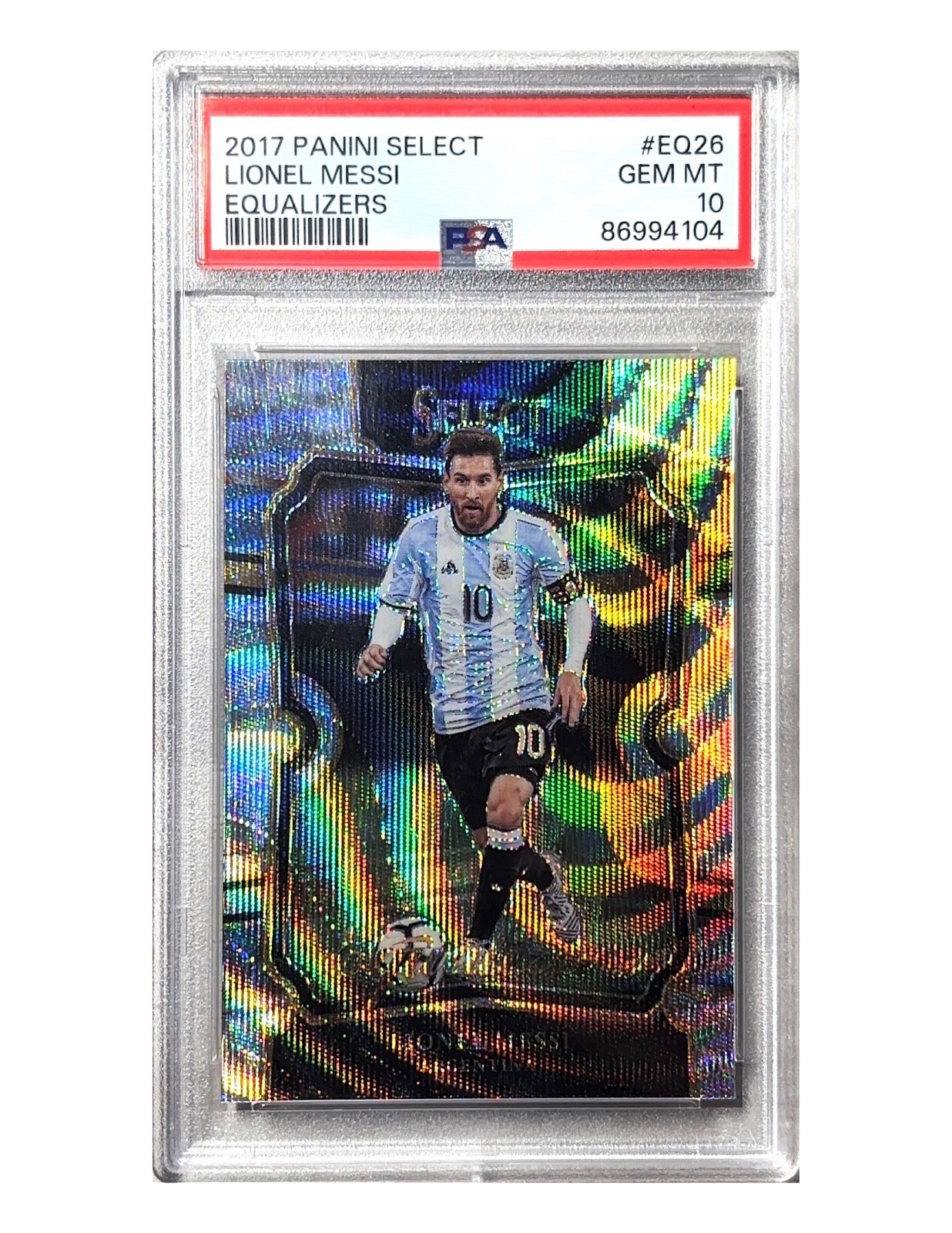 Panini Select 2017-18 Equalizers Lionel Messi EQ-26 PSA 10 Prizm Argentina