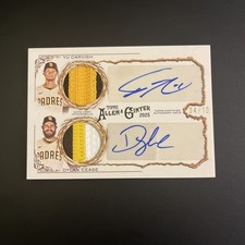 2025 Topps Allen & Ginter Yu Darvish and Dylan Cease Dual Patch Auto 4/10!