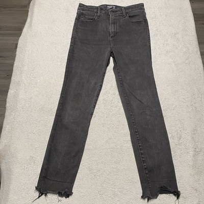 Abercrombie & Fitch Jeans Womens 6 R Black Simone High Rise Ankle Distressed