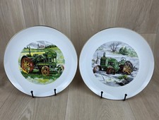 John Deere Employee Credit Union SNOW BOUND & IN THE BEGINNING Plate 1984 IOWA