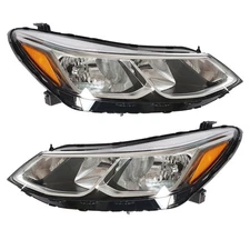 Headlights W/O LED DRL Left&Right For 2016-2019 Chevy Cruze Sedan Headlamp Clear