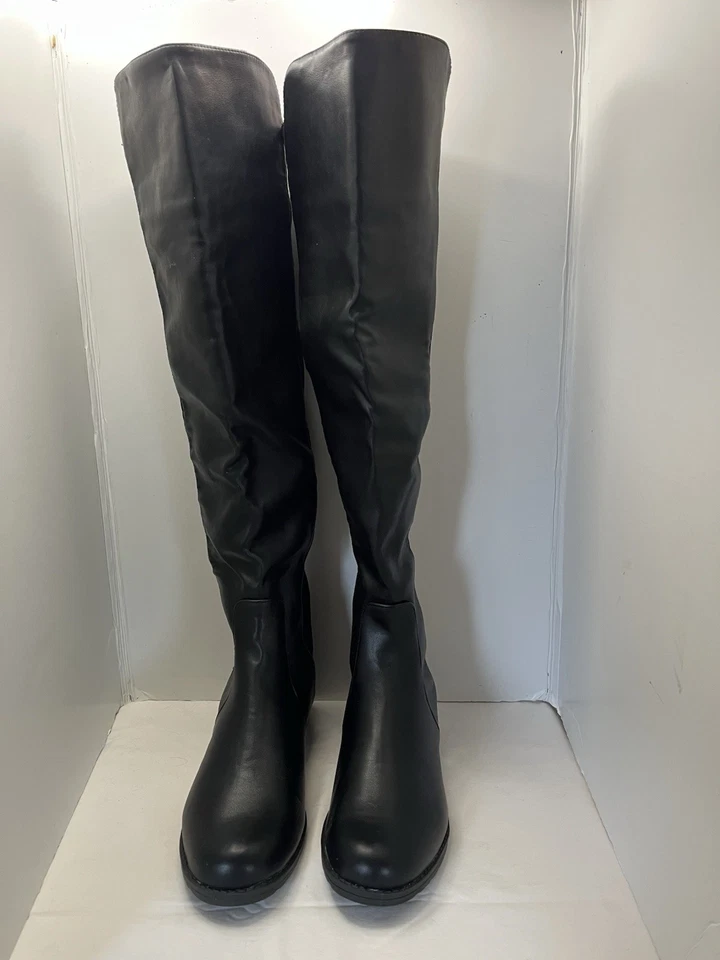 Botas Unisa para mujer 8M Gillean 2 por encima de la rodilla negras nuevas en caja Foto 2 de 4