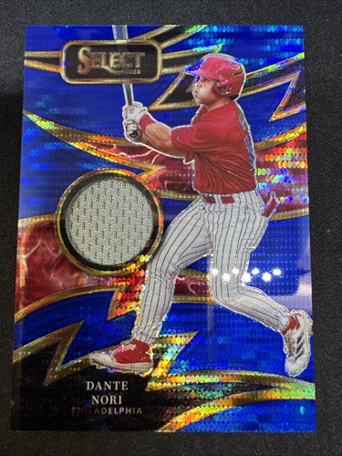 Dante Nori 2025 Panini Select Sparks Relic Blue Pulsar Prizm #SP-DN MLB Baseball
