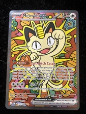 Pokémon Meowth EX Full Art Holo 170 HP Carta Base 121/088 POR Set