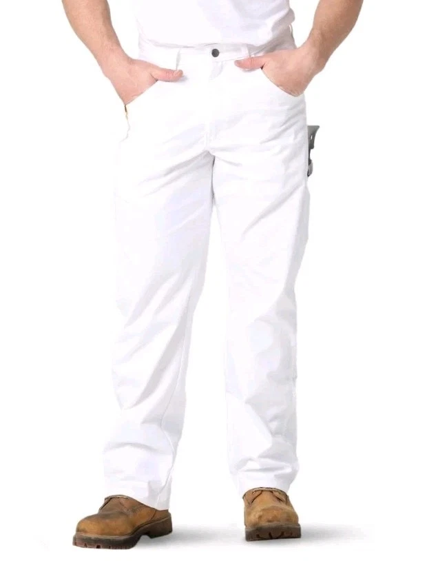 Wrangler Workwear Relaxed Fit White Painter Pants Multi-Size
