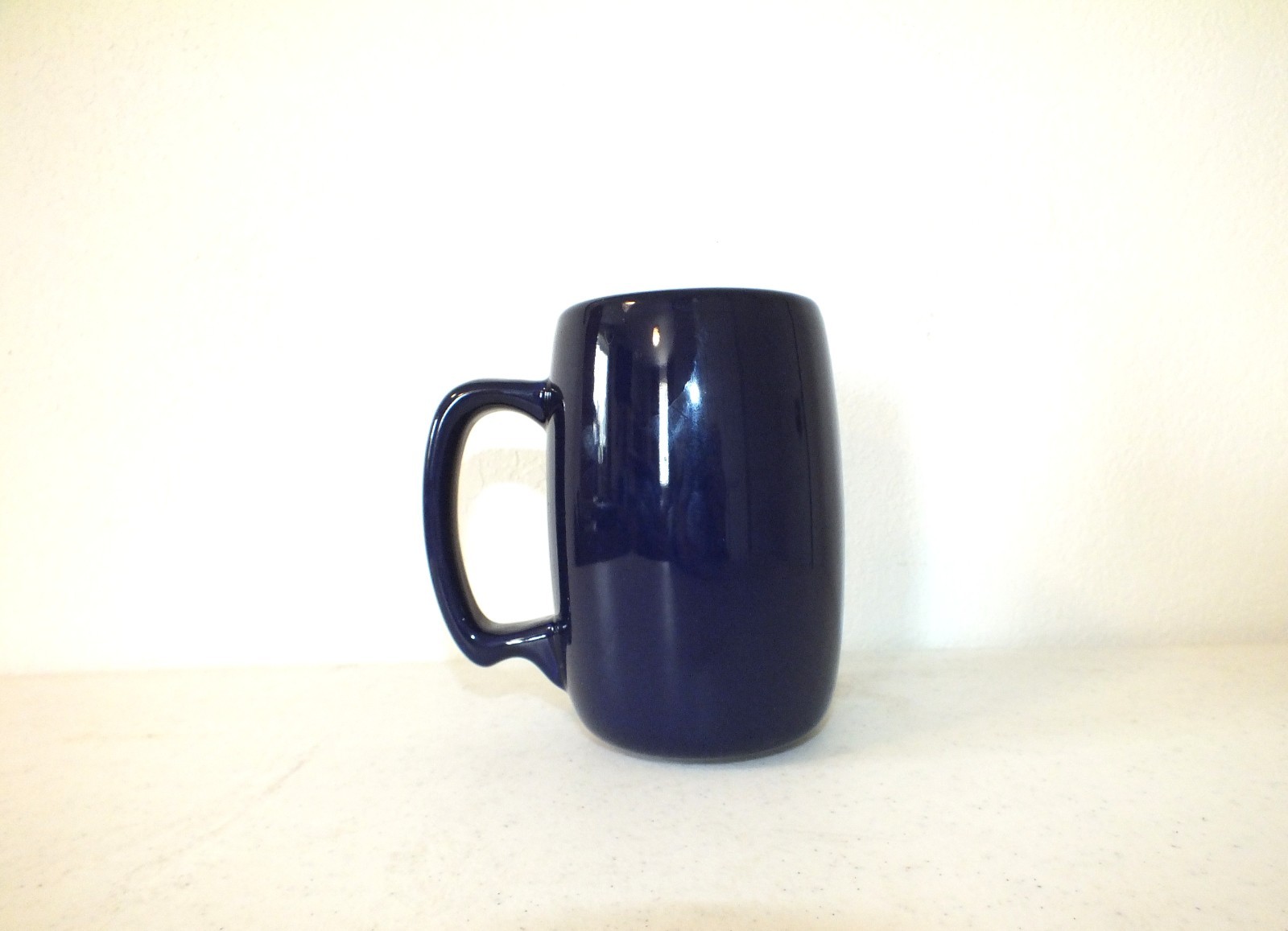 M- Ware Sun and Moon Face Blue and White Coffee Mug