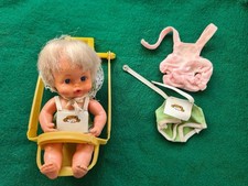 SWEET APRIL DOLL  WITH MOVING ARMS , 2 extra outfits and Swing 1971