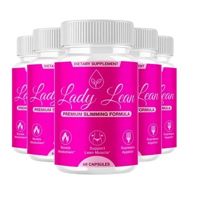 5-Pack Lady Lean Capsules - LadyLean Premium Slimming Support Formula - 300 Caps