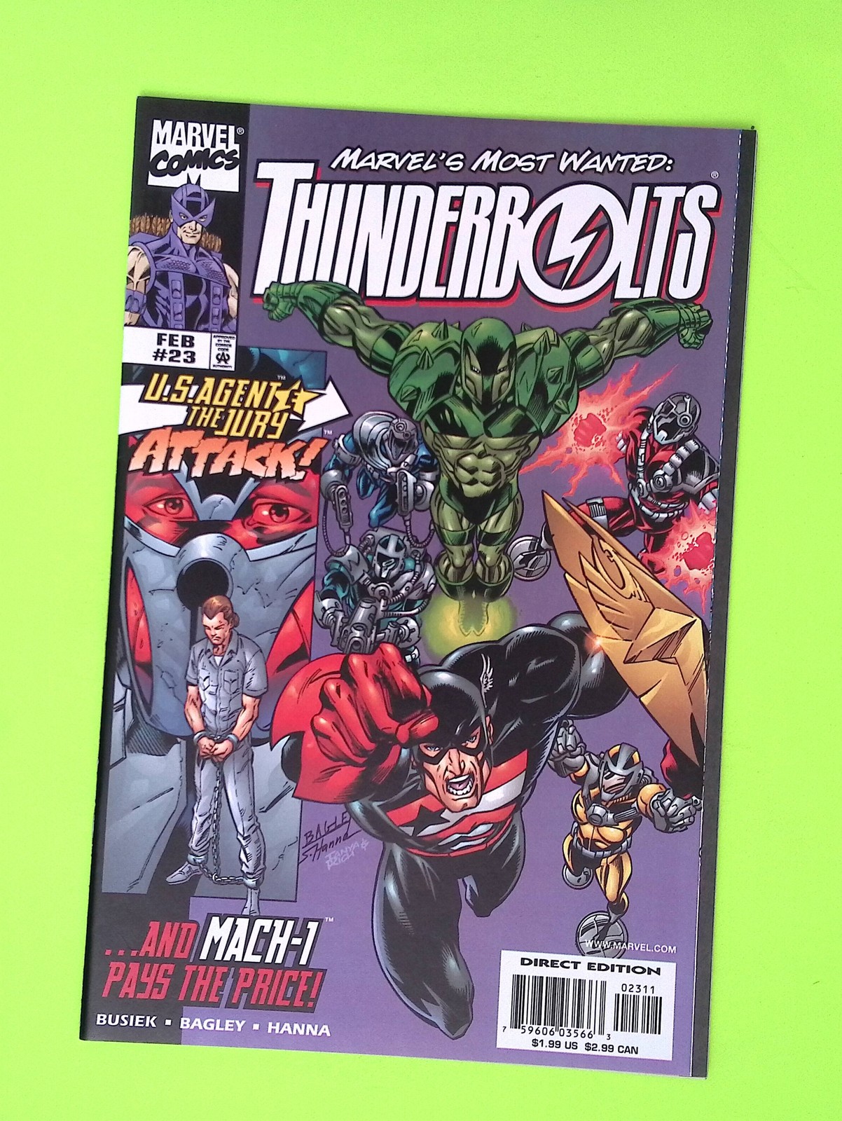 Thunderbolts #23 Vol. 1 1999 Marvel Comics 9.0+ Comic Book SD27-175