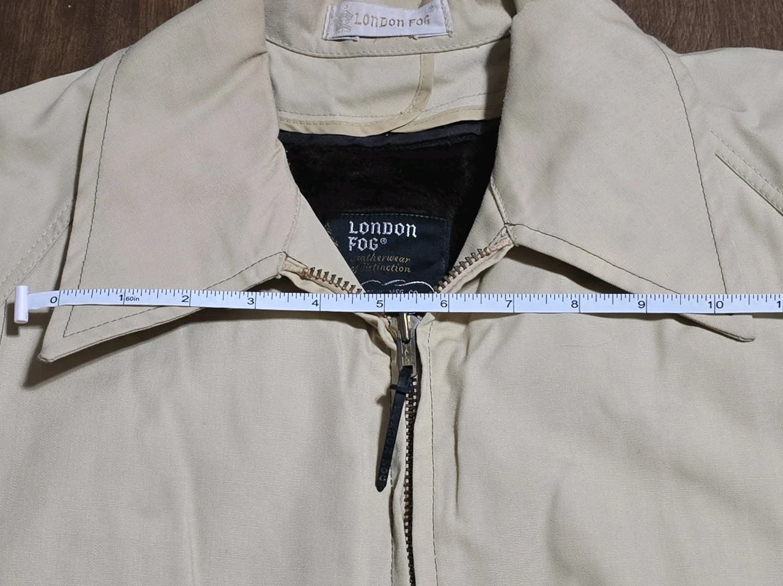 Vtg 70s London Fog Zip Jacket 36 Reg Celtic Cloth Bomber Removable Plush Liner image 9