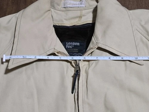 Vtg 70s London Fog Zip Jacket 36 Reg Celtic Cloth Bomber Removable Plush Liner image 9