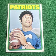 1972 Topps #65 Jim Plunkett Rookie Card RC New England Patriots. rookie card picture