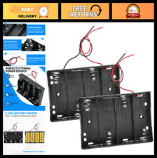 2-Pack C Cell Battery Holder Case Box 6V with Wire Leads - Perfect for DIY Proje