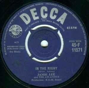 Jamie Lee  The Atla - In The Night - Used Vinyl Record 7 - 69 - C8100z