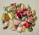 vintage glass christmas tree ornament -   decoration