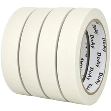 4 Pack White Masking Tape - Painters Tape 0.70 Inch Wide - Multi-Surface, 